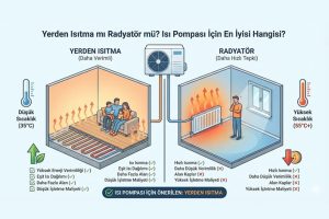 Yerden Isıtma mı Radyatör mü? Isı Pompası İçin En İyisi Hangisi?
